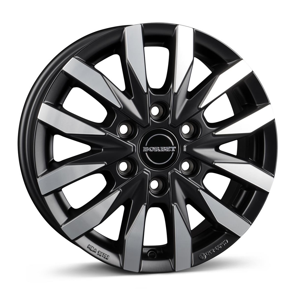 BORBET CW6 BLACK POLISHED MATT 6.5x16 6/130 ET62 CB84.1