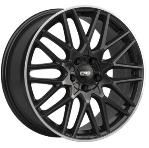 CMS C25 GLOSS BLACK POLISHED LIP 7x17 5/108 ET48 CB65.1