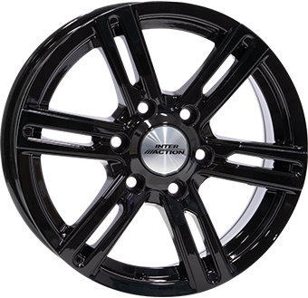 INTER ACTION KARGIN 6 GLOSS BLACK 6.5x16 6/120 ET50 CB74.6