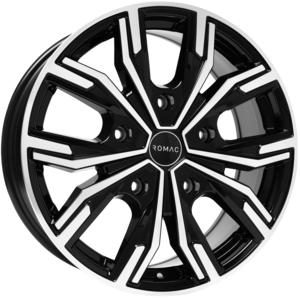 ROMAC TORQUE GLOSS BLACK / POLISHED 6.5x16 5/160 ET50 CB65.1