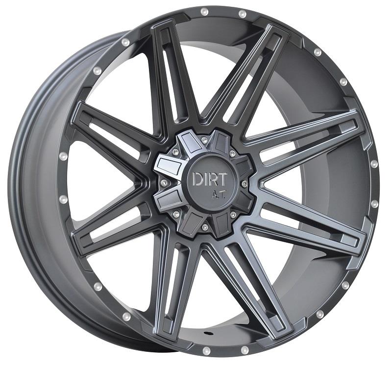 STATUSFÄLGAR D88 FLATGREY MILLED RIVETS 9x18 6/135-139.7 ET25 CB106.1