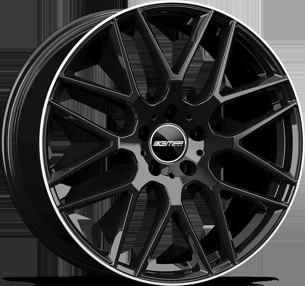 GMP BERGHEM BLACK DIAM LIP 11.5x22 5/112 ET43 CB66.6