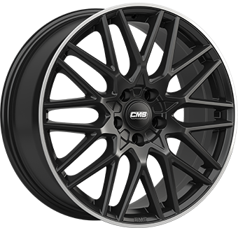 CMS C25 GLOSS BLACK POLISHED LIP 7x17 4/100 ET38 CB67.1