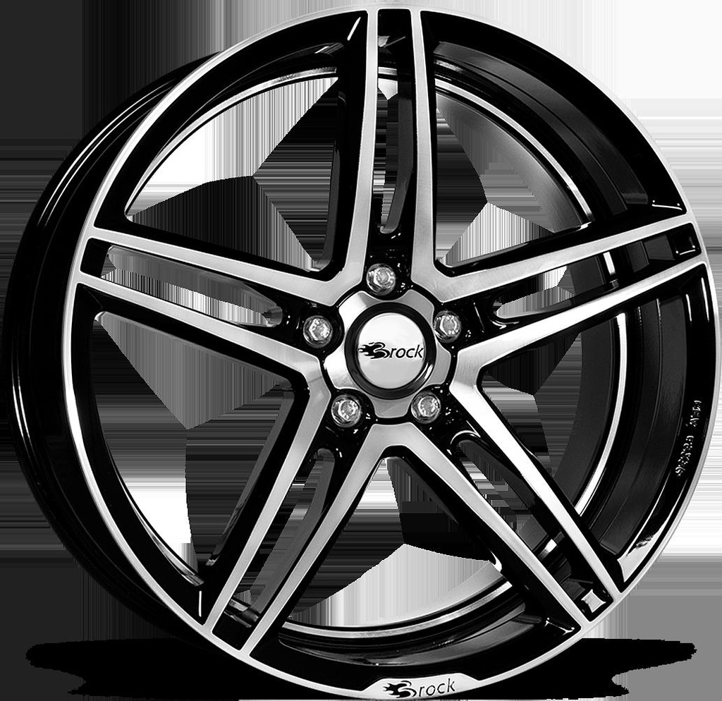 BROCK B33 BLACK FULL POL 8x17 5/120 ET45 CB72.6