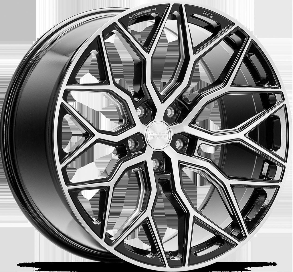VOSSEN HF2 BRUSH GLOSS BLACK 10x20 5/112 ET50 CB66.6