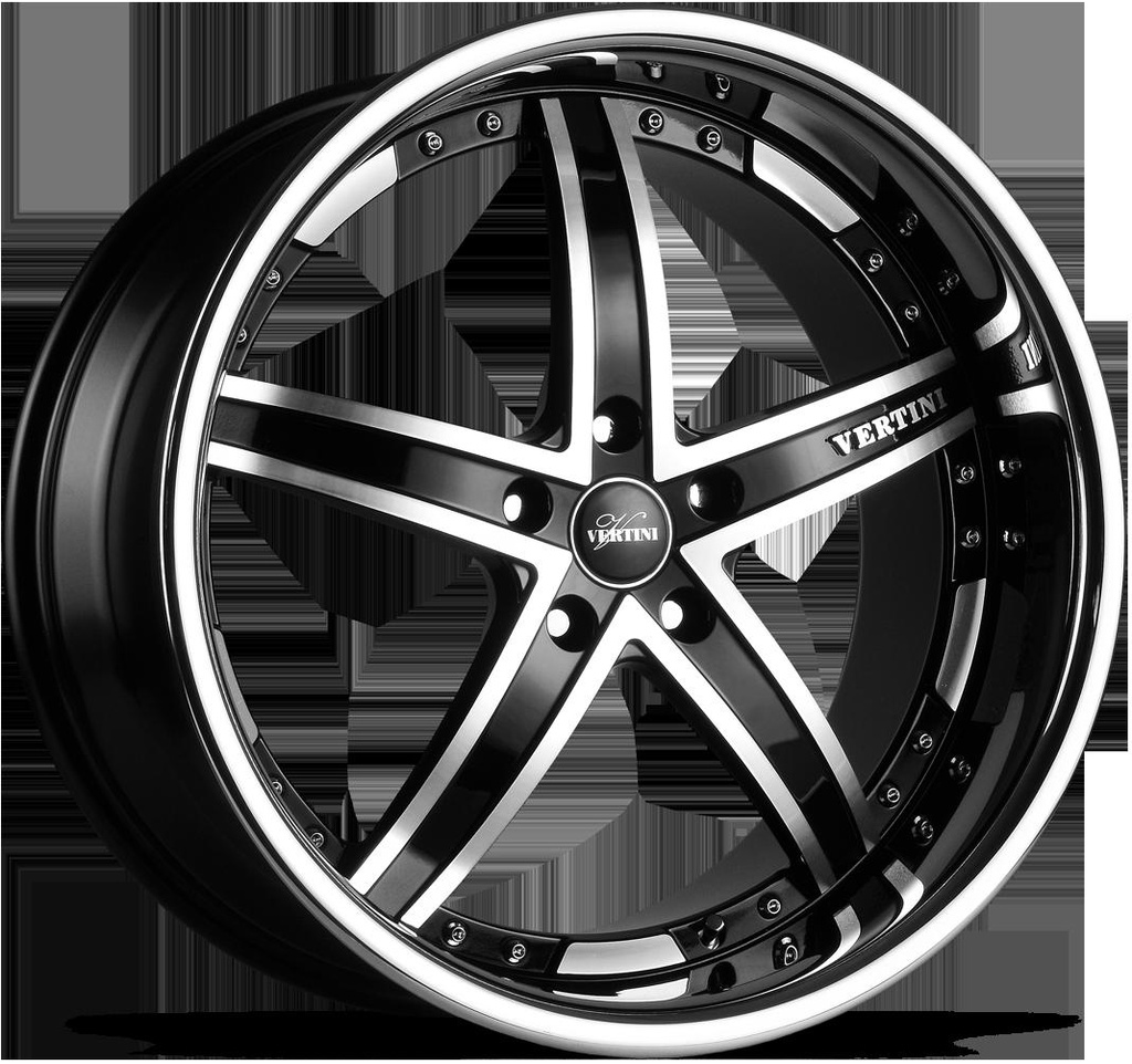 VERTINI FAIRLADY BLACK MACH FACE 9.5x19 5/120 ET22 CB72.6