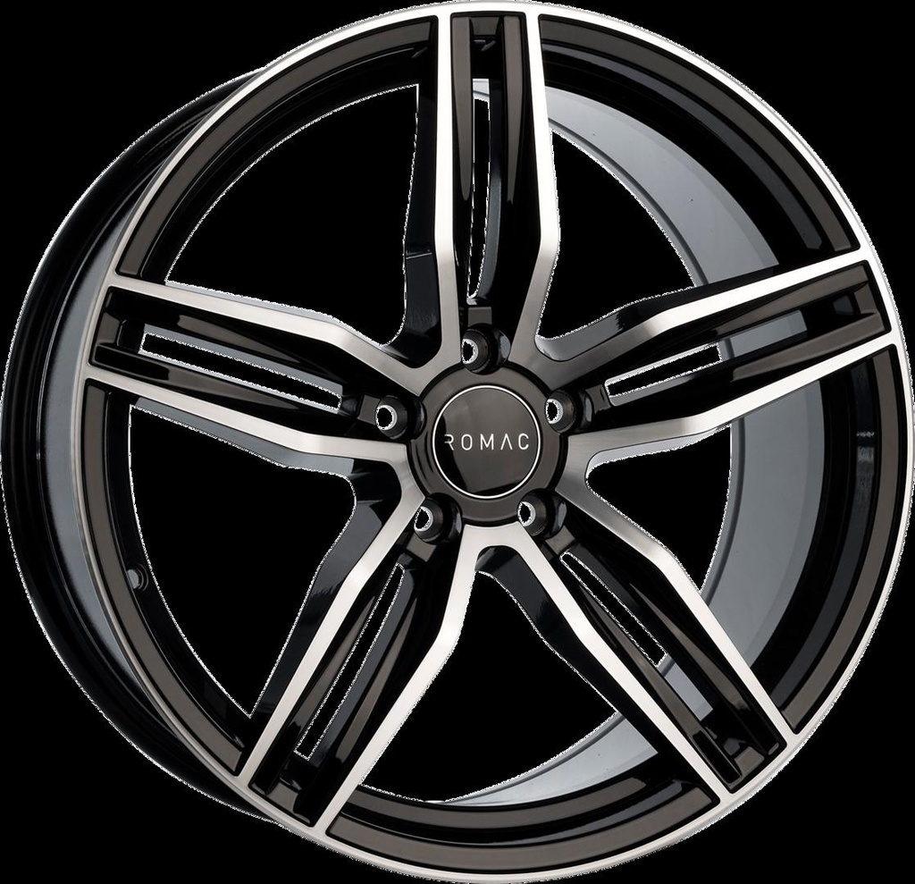 ROMAC VENOM GLOSS BLACK / POLISHED FACE 8.5x20 5/112 ET32 CB73.1