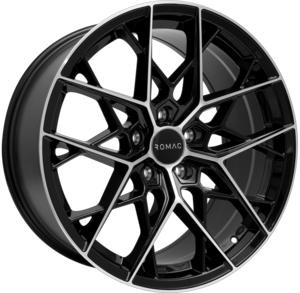 ROMAC VORTEX GLOSS BLACK / POLISHED 8x18 5/114.3 ET42 CB73.1