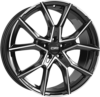 CMS C33 GLOSS BLACK POLISHED 8.5x20 5/108 ET50 CB63.4