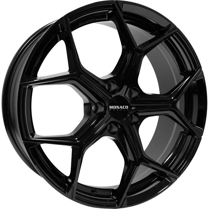 MONACO WHEELS GP16 GLOSS BLACK 8x19 5/108 ET45 CB73.1