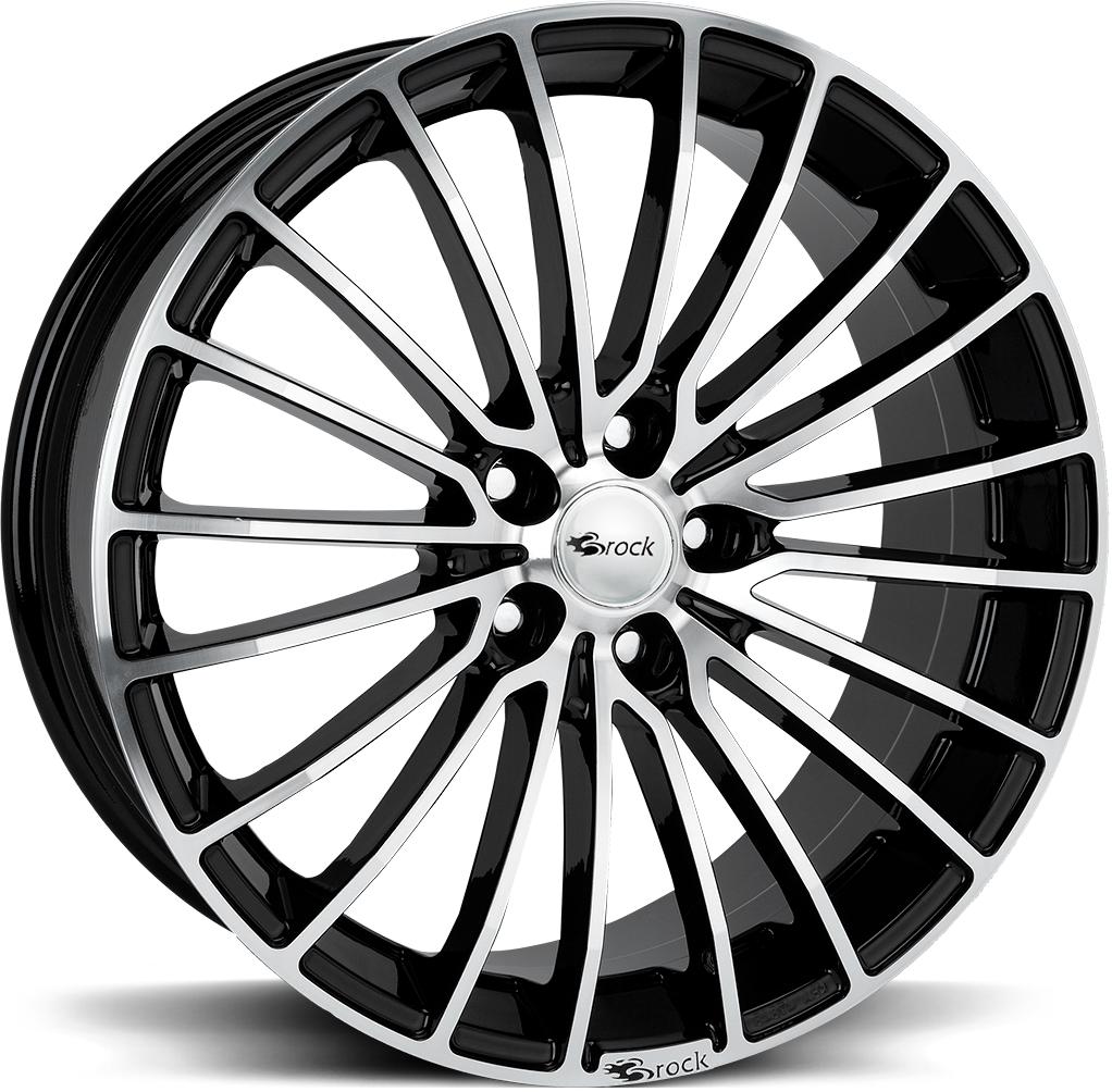 BROCK B24 BLACK FULL POLISH 8x18 5/114.3 ET48 CB72.6