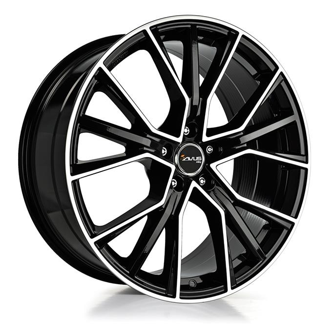 AVUS AF18 BLACK POLISHED 8x18 5/112 ET28 CB66.6