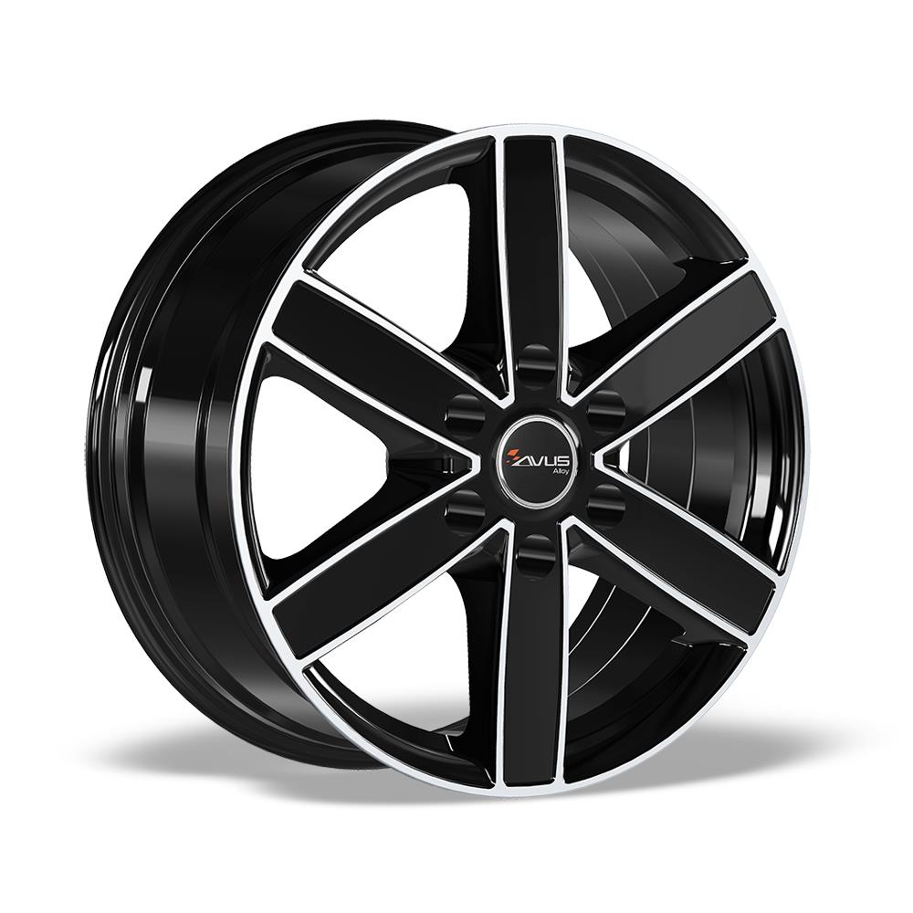 AVUS AC-V61 BLACK POLISHED 6.5x16 6/125 ET68 CB74.1