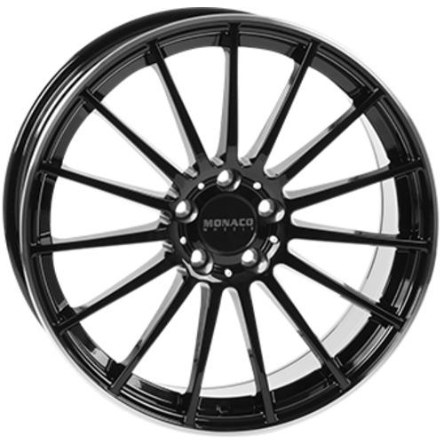 MONACO WHEELS MC1 BLACK LIP POLISHED 8x18 5/112 ET45 CB66.5