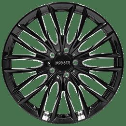 MONACO WHEELS GP2 GLOSS BLACK 8x18 5/108 ET45 CB63.4