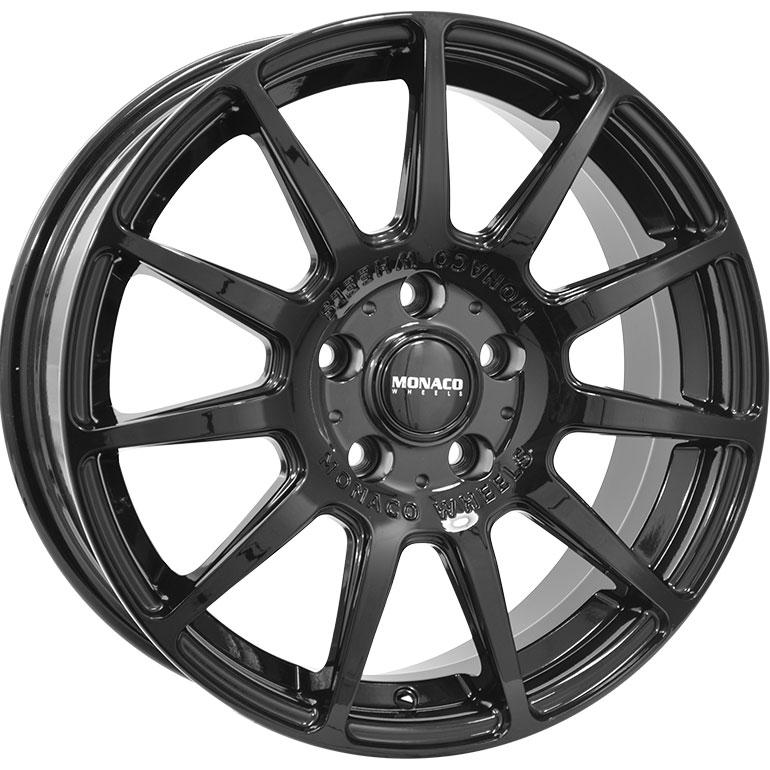 MONACO WHEELS RALLYE GLOSS BLACK 7x17 5/112 ET42 CB73.1