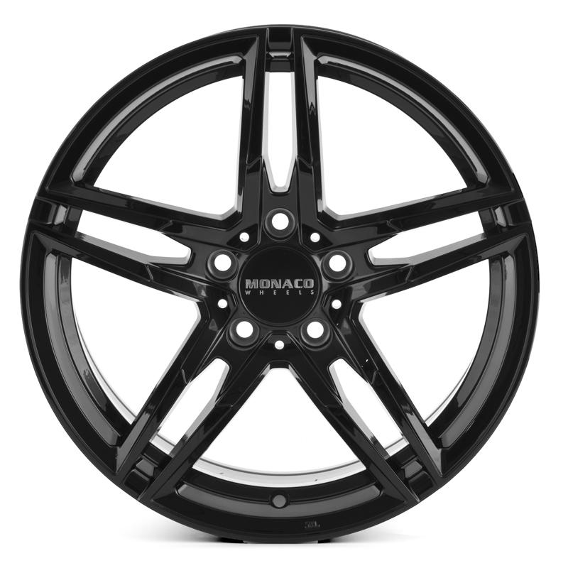 MONACO WHEELS GP1 GLOSS BLACK 8x18 5/112 ET30 CB66.5