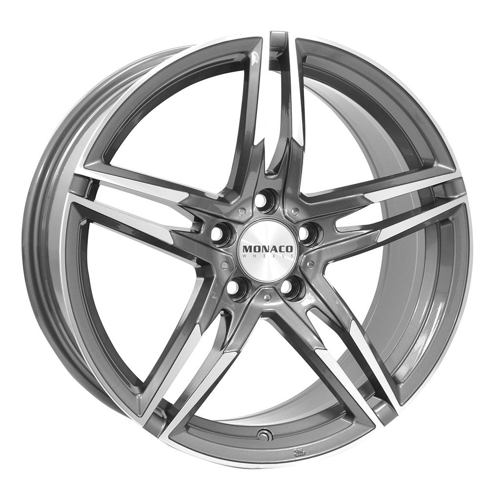 MONACO WHEELS GP1 ANTHRACITE POLISH 8x18 5/120 ET30 CB72.6