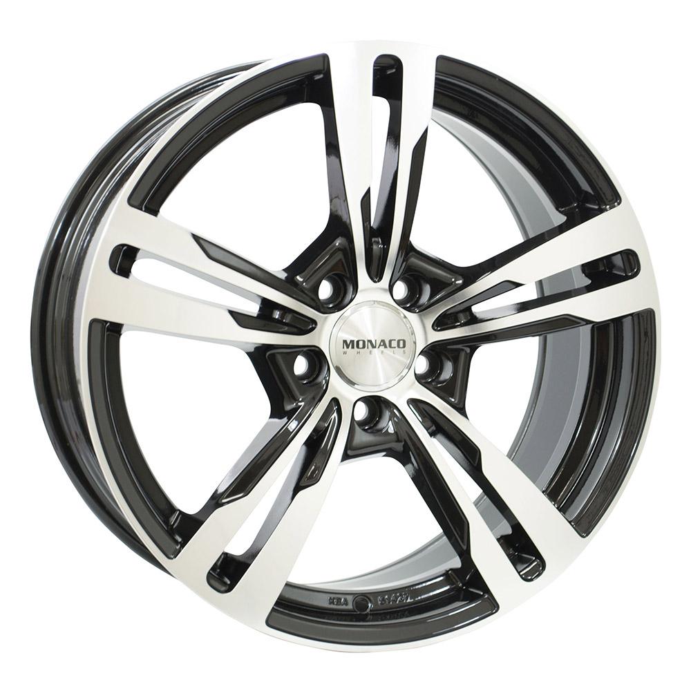 MONACO WHEELS GP4 GLOSS BLACK POLISHED 8x18 5/112 ET45 CB66.5