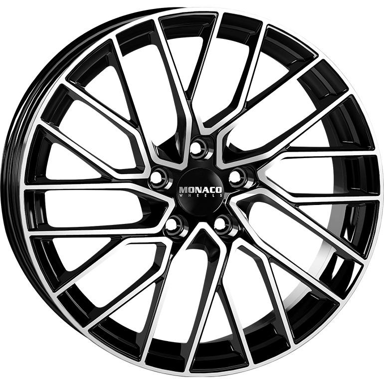 MONACO WHEELS GP11 BLACK POLISHED 8x18 5/108 ET45 CB63.4