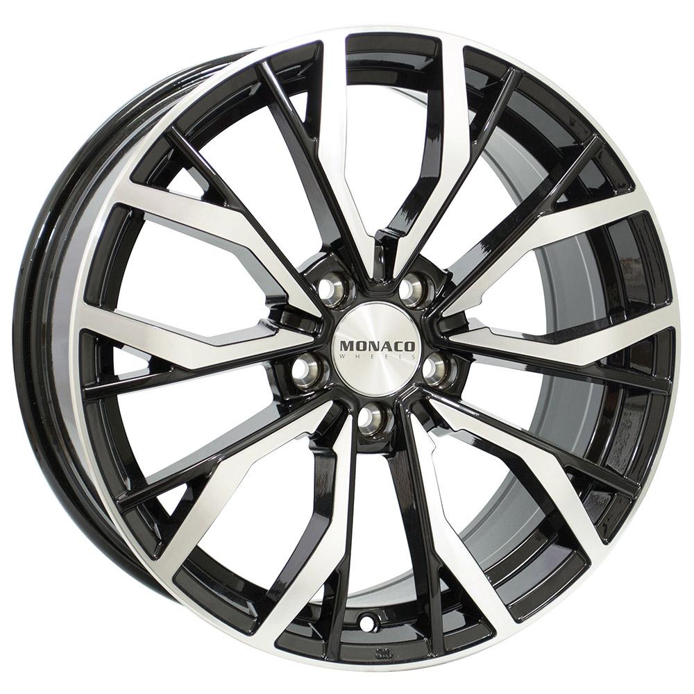 MONACO WHEELS GP5 GLOSS BLACK POLISHED 9x19 5/112 ET40 CB66.5