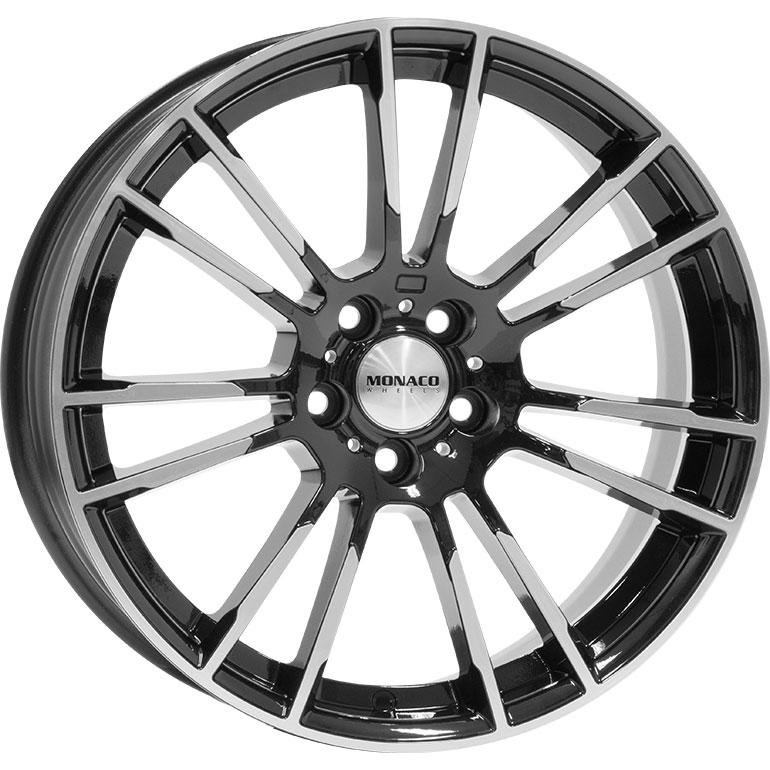 MONACO WHEELS MC8 GLOSS BLACK POLISHED 8.5x19 5/120 ET30 CB72.6