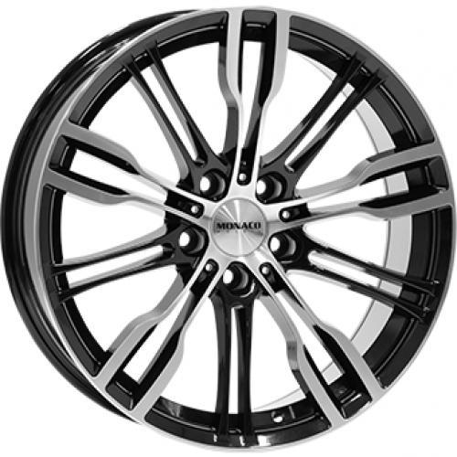 MONACO WHEELS GP8 GLOSS BLACK POLISHED 8x19 5/120 ET20 CB72.6