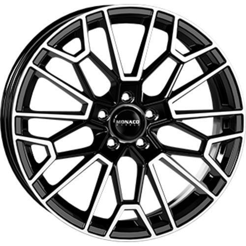 MONACO WHEELS GP13 BLACK POLISHED 8x19 5/112 ET48 CB66.6