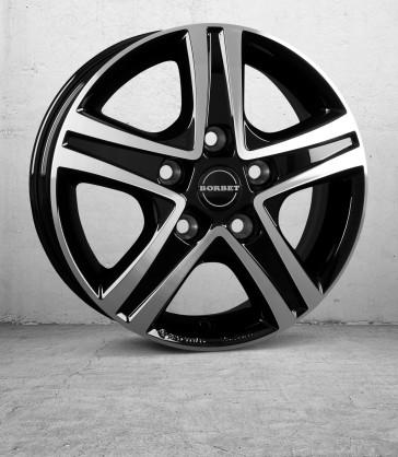 BORBET CWD GLOSS BLACK POLISHED 6x16 5/130 ET68 CB78.1