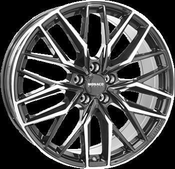 MONACO WHEELS GPX BLACK POLISHED 8x20 5/112 ET45 CB57.1