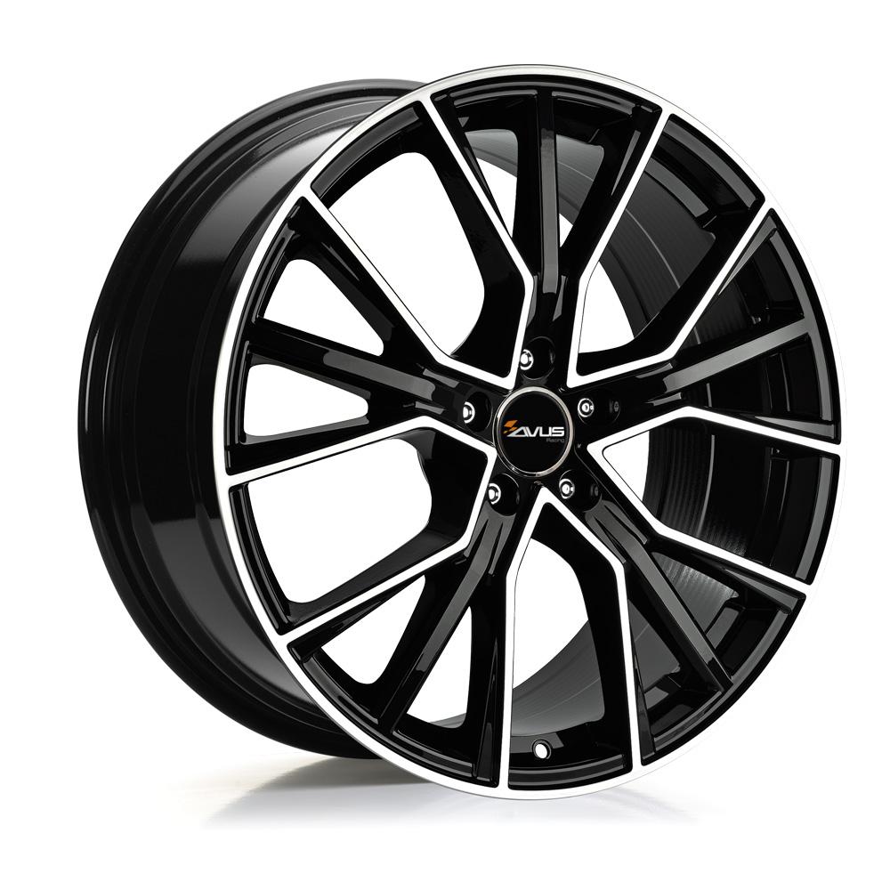 AVUS AF18 GLOSS BLACK POLISHED 8.5x19 5/112 ET48 CB57.1