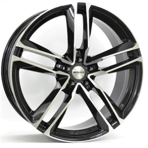 MONACO WHEELS MC7 GLOSS BLACK POLISHED 10x22 5/112 ET30 CB66.5