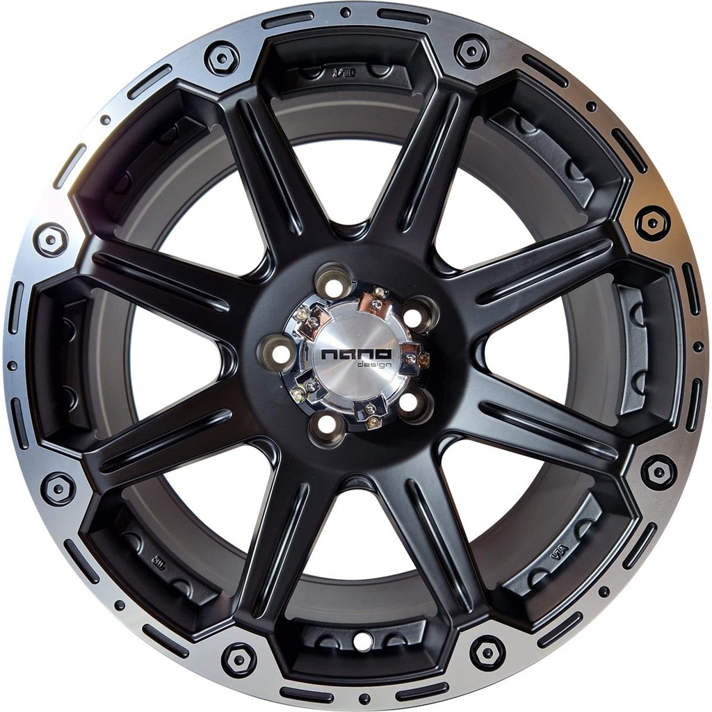 NANO BK717 MATT BLACK POLISHED 8.5x18 5/120 ET20 CB65.1