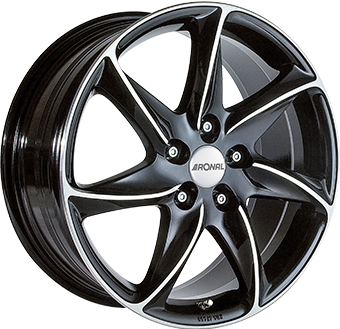 RONAL R51 JET BLACK FRONT CUT 7x16 5/114.3 ET40 CB82