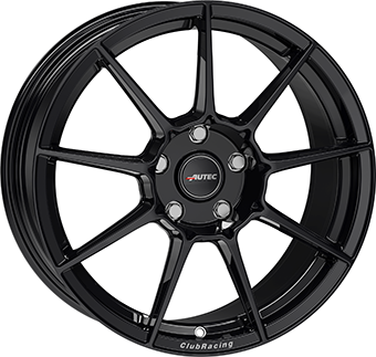 AUTEC CLUB RACING GLOSS BLACK 7.5x17 4/108 ET20 CB65.1