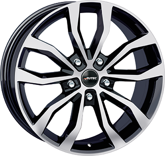 AUTEC UTECA GLOSS BLACK POLISHED 8x18 5/112 ET45 CB66.6