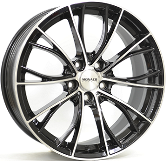 MONACO WHEELS MC16 BLACK POLISHED 8.5x19 5/112 ET45 CB66.6