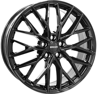 MONACO WHEELS GPX GLOSS BLACK 9x20 5/108 ET38 CB63.4
