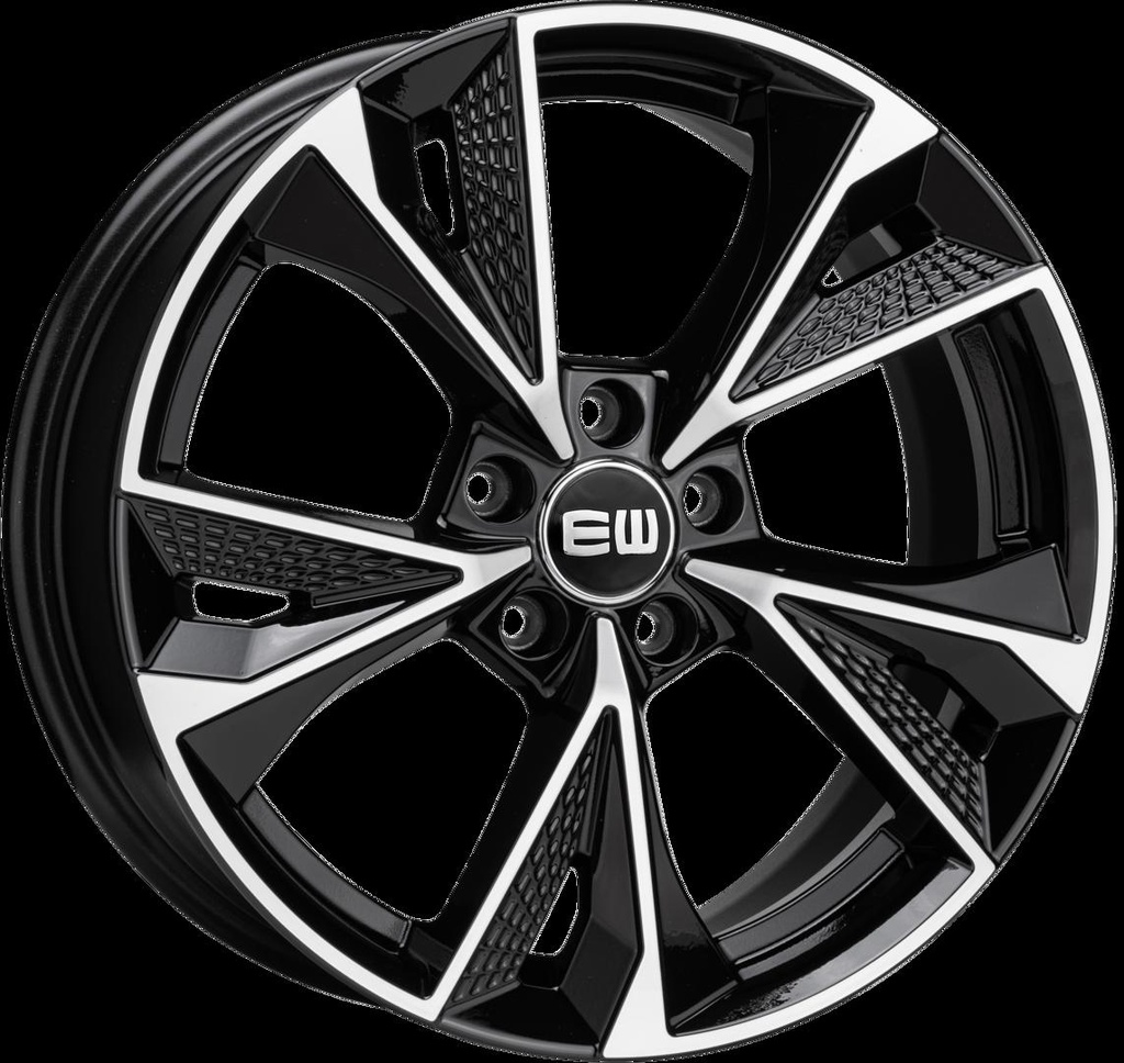 ELIT WHEELS EW15 BLACK / POLISHED 7.5x17 5/112 ET36 CB66.45