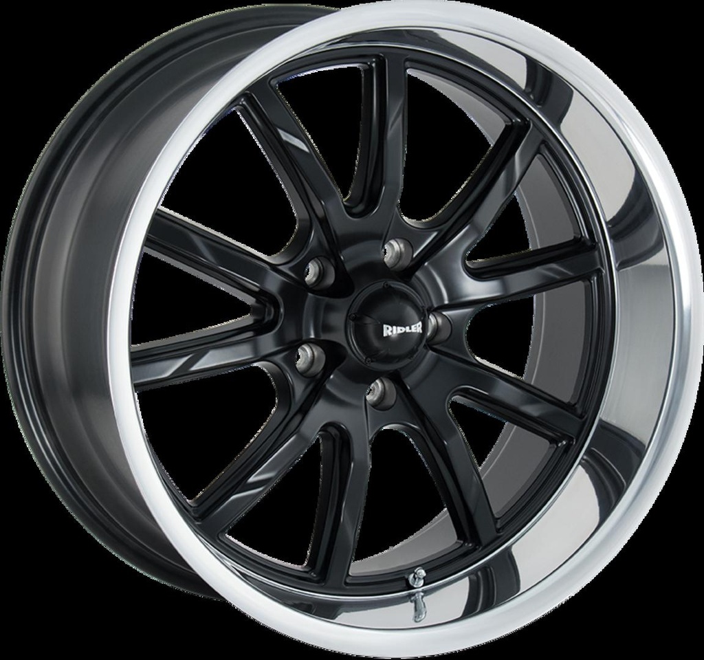 RIDLER 650 MATTE BLACK / POLISHED LIP 7x15 5/114.3-4.5 ET0 CB83.82