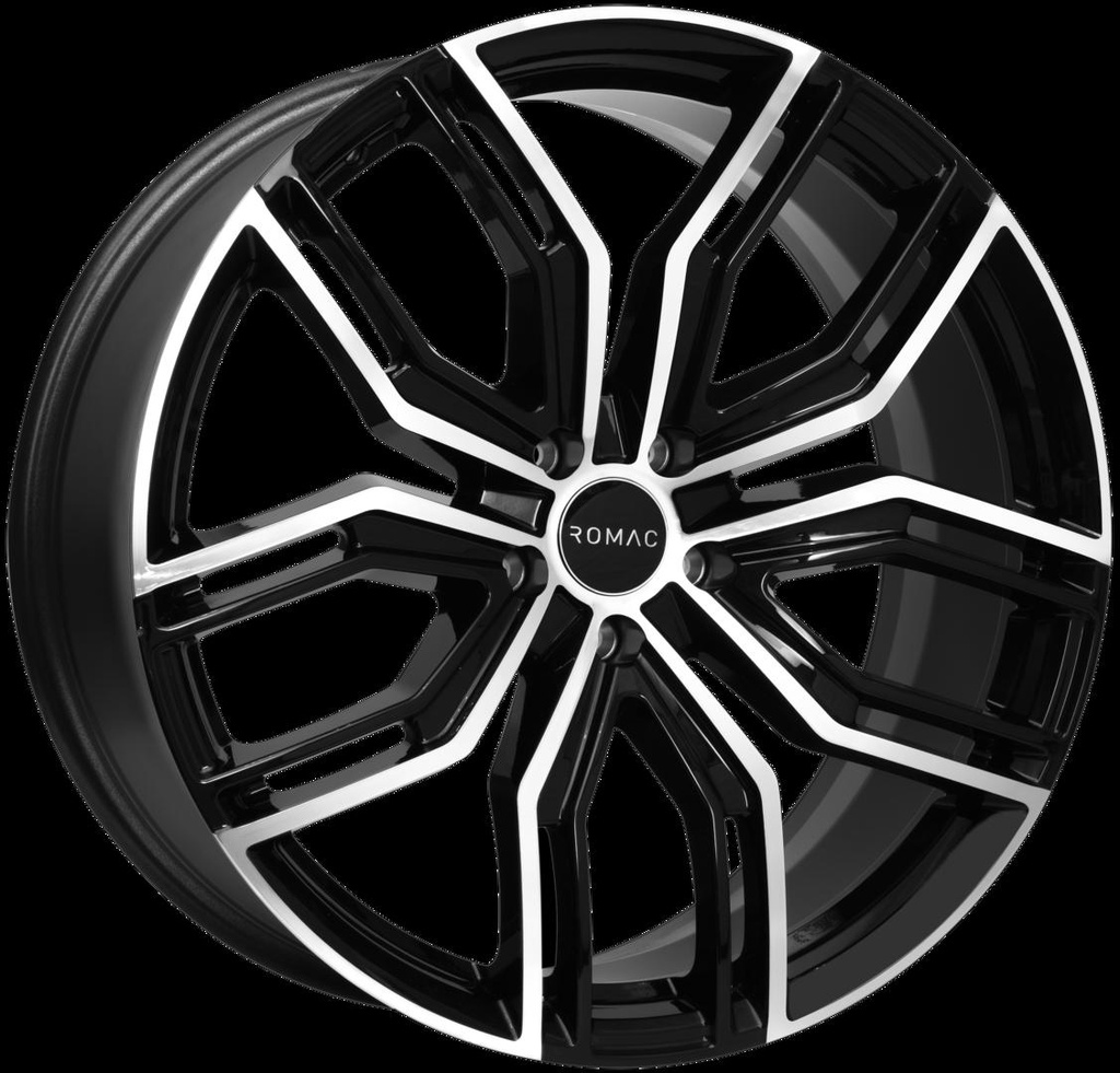 ROMAC CATALINA GLOSS BLACK / POLISHED 9.5x22 5/112 ET35 CB66.6