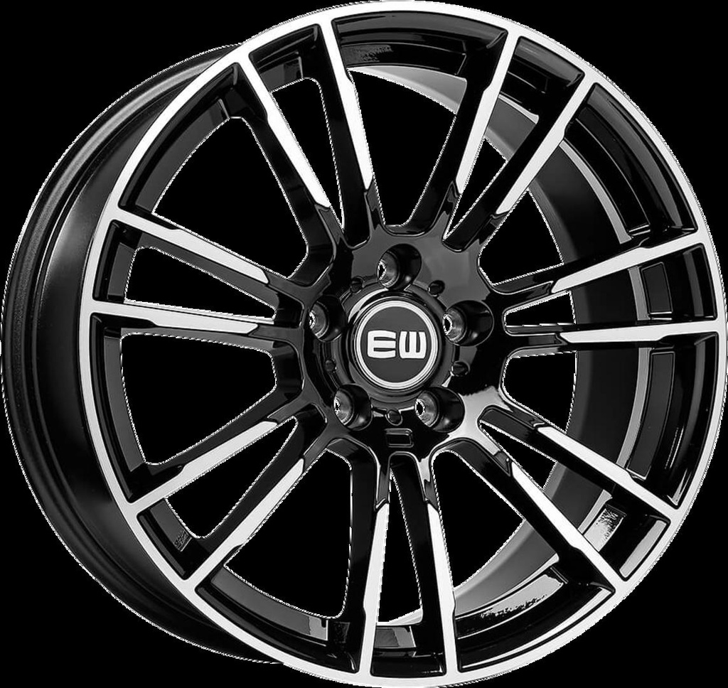 ELIT WHEELS EW01 BLACK / POLISHED 8.5x19 5/112 ET30 CB66.6