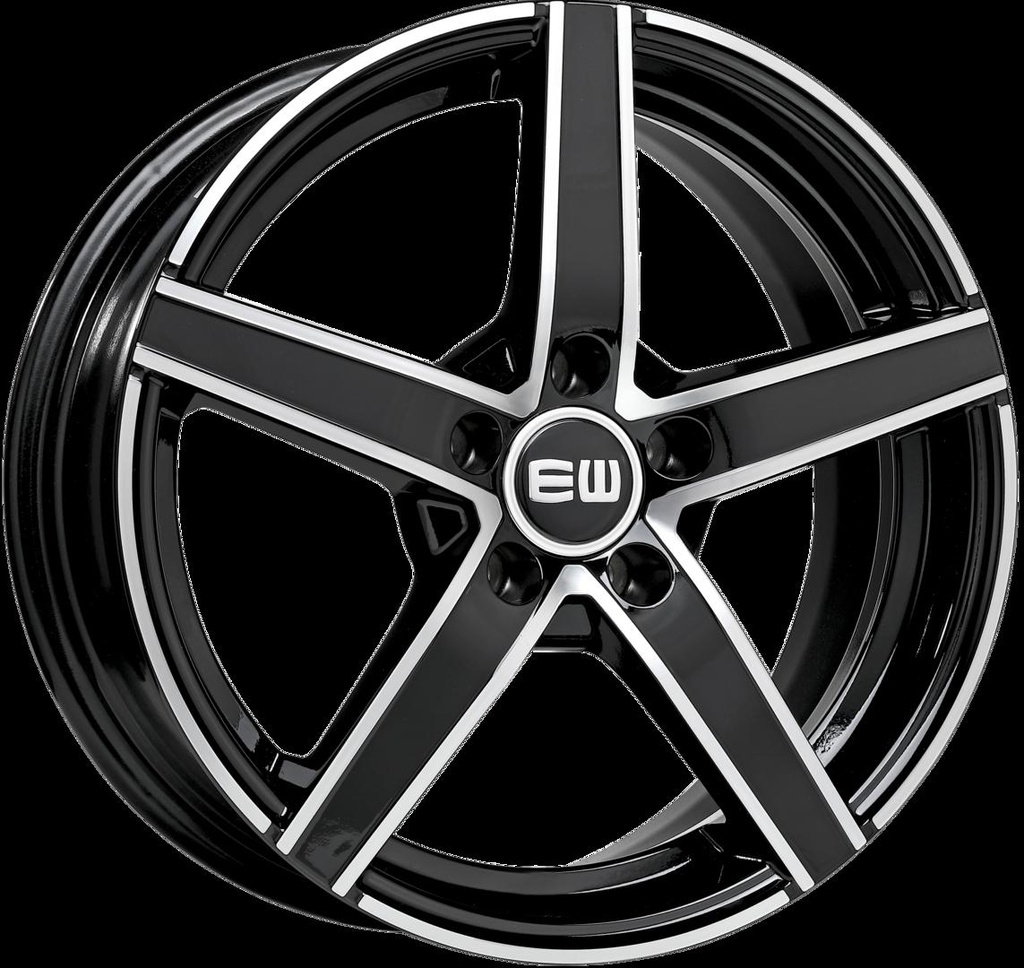 ELIT WHEELS EW12 BLACK / POLISHED 5.5x14 4/98 ET30 CB58.1