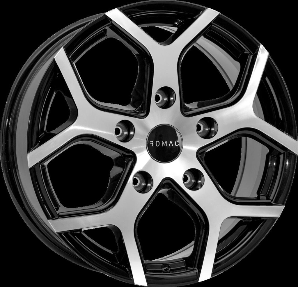 ROMAC COBRA GLOSS BLACK / POLISHED 6.5x16 5/160 ET50 CB65.1