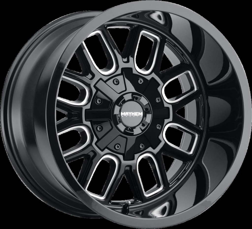 MAYHEM COGENT GLOSS BLACK / MILLED SPOKES 10x22 8/165-170 ET-19 CB130.8