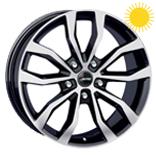 AUTEC UTECA GLOSS BLACK POLISHED 7.5x17 5/108 ET43 CB70