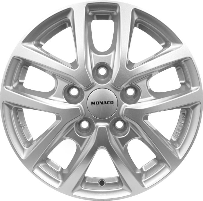 MONACO WHEELS CL2T SILVER 6.5x16 5/130 ET66 CB89.1