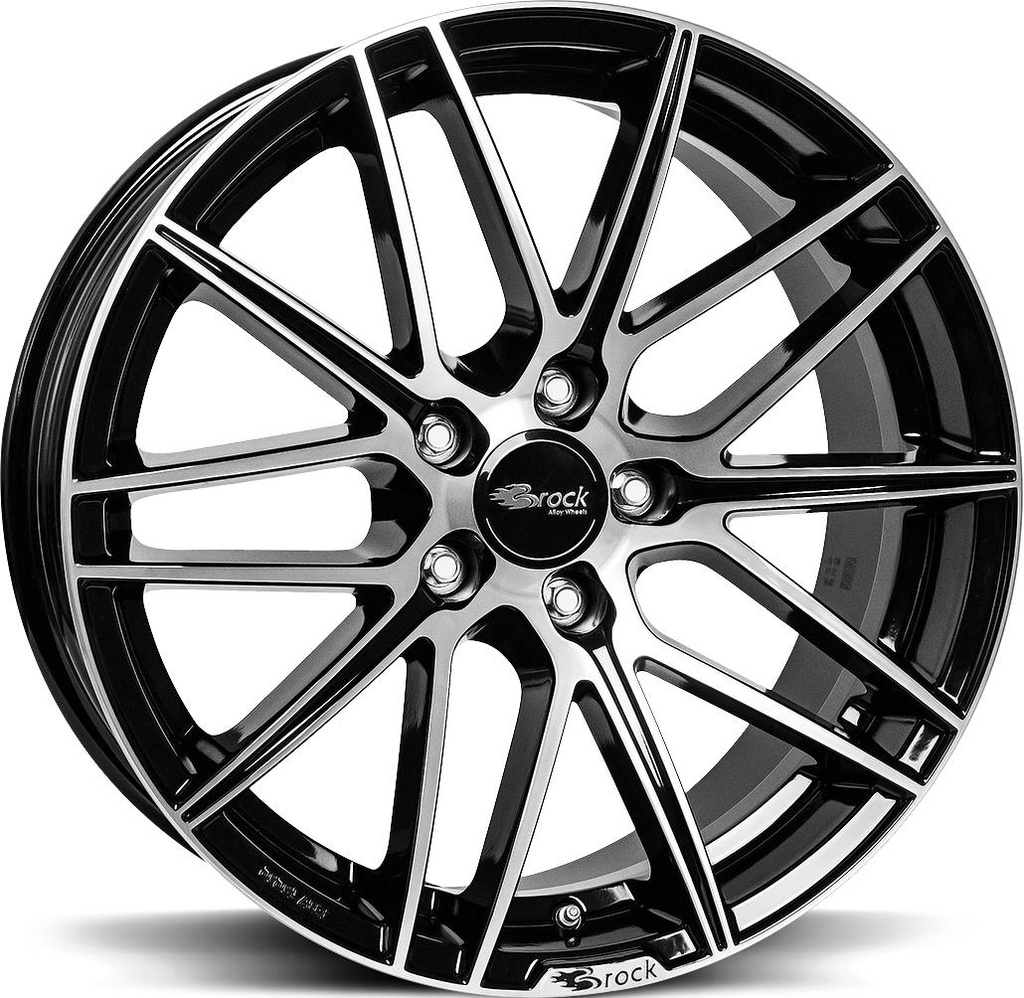 BROCK B34 BLACK FULL POLISH 8x18 5/112 ET30 CB66.6
