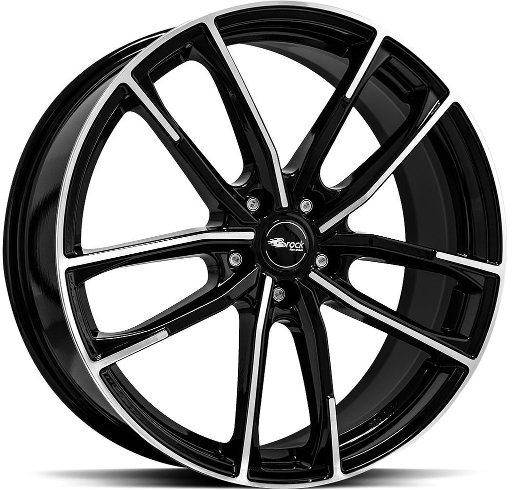 BROCK B38 BLACK FULL POLISH 8x20 5/114.3 ET50 CB72.6