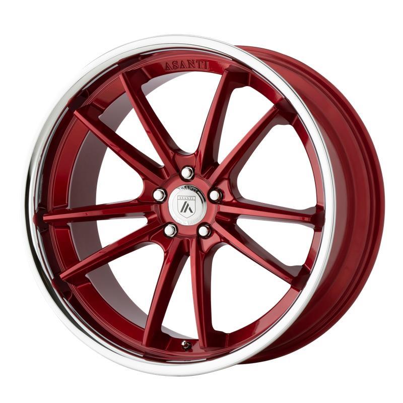 STATUSFÄLGAR AB23 CANDY RED WITH CHROME LIP 10.5x22 5/112 ET35 CB72.6